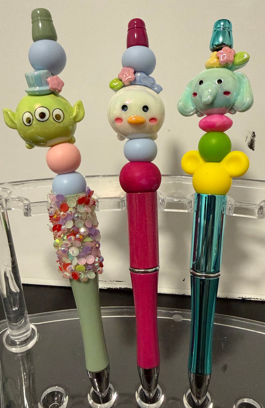 Pearlized Disney Characters Beaded Pens